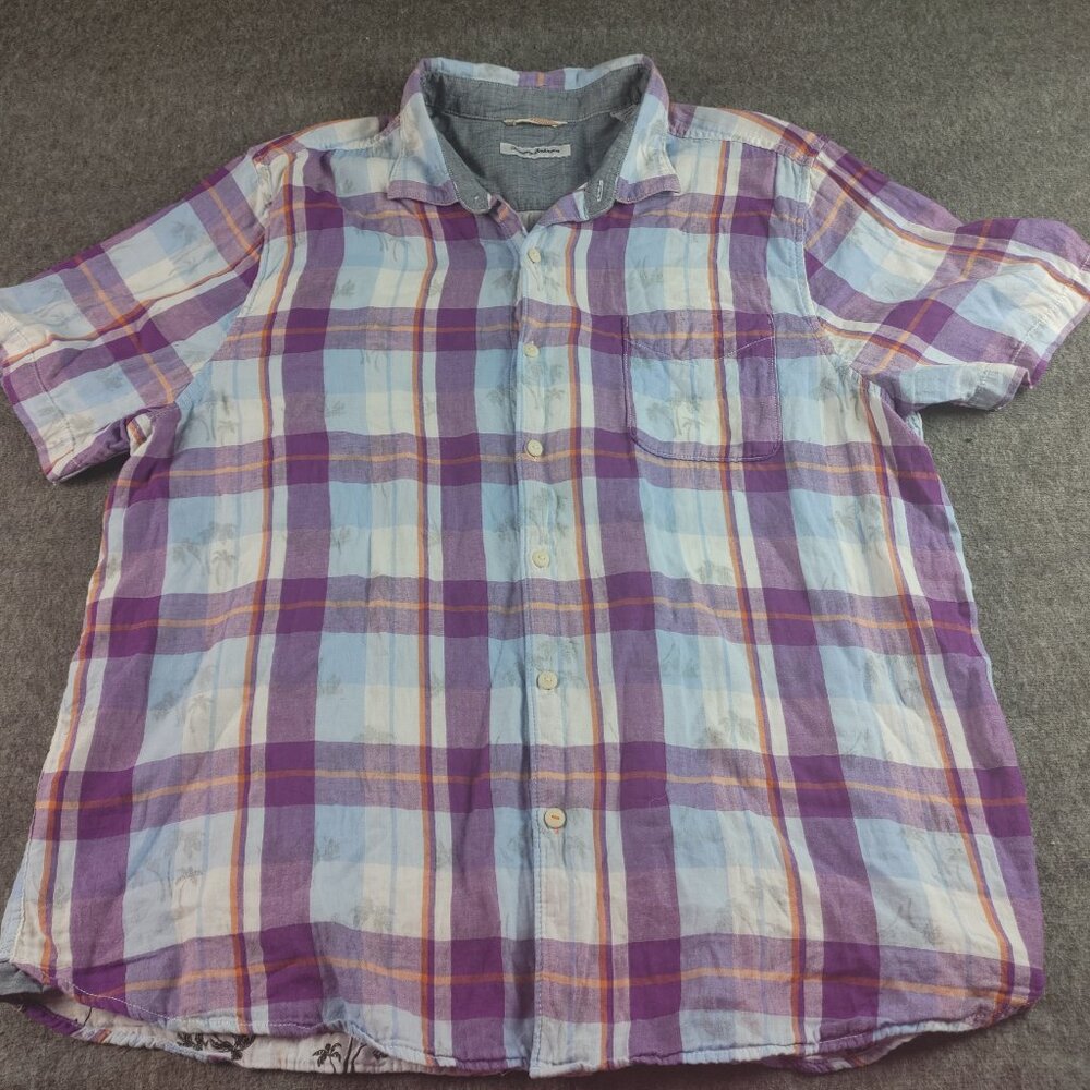 Tommy Bahama Mens Short Sleeve Double Flora Camp Shirt New Without Tags (XXL)